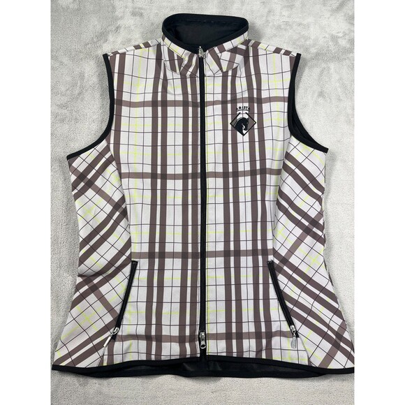 Arista Equestrian Jackets & Blazers - Arista Equestrian Limited Edition Riding Vest Womens Plaid Gray Green Large